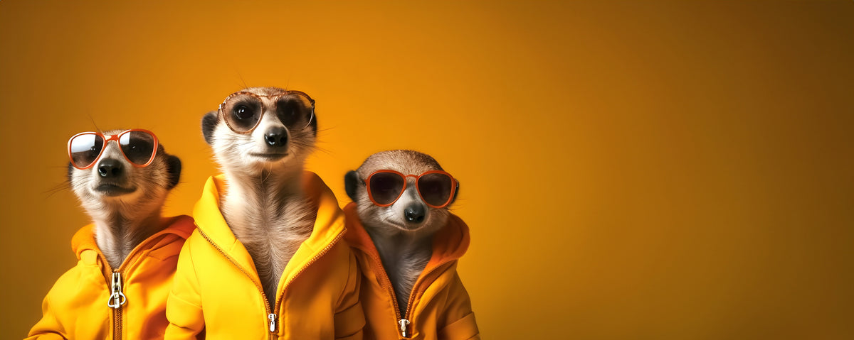 photo-wallpaper-meerkat-trio-in-yellow-hoodies-and-sunglasses
