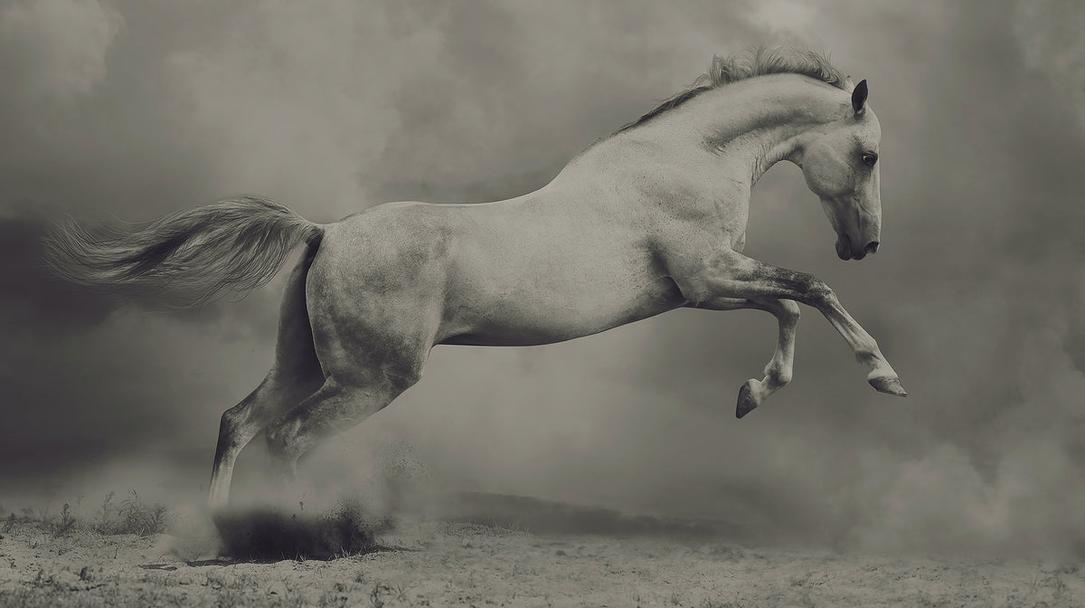 photo-wallpaper-leaping-horse-dust