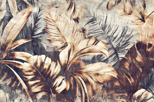 photo-wallpaper-vintage-tropical-leaves