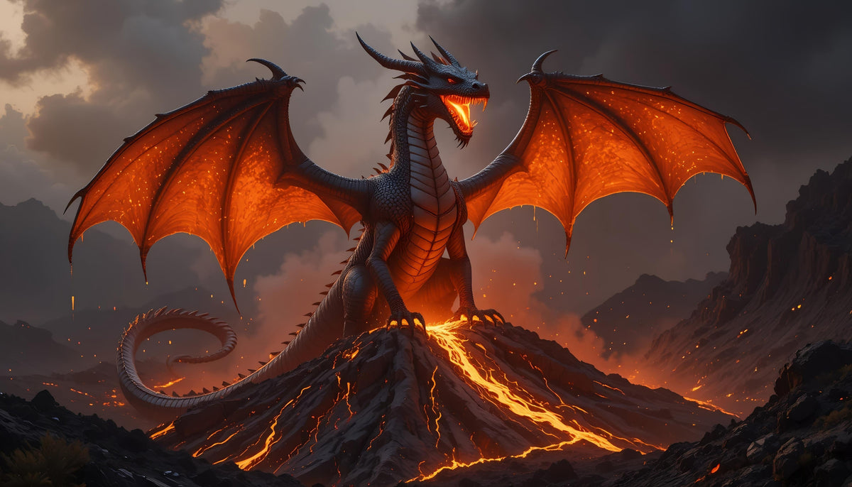 photo-wallpaper-dragon-with-glowing-wings-above-streaming-lava