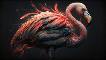 photo-wallpaper-flamingo-with-glowing-plumage-against-deep-black
