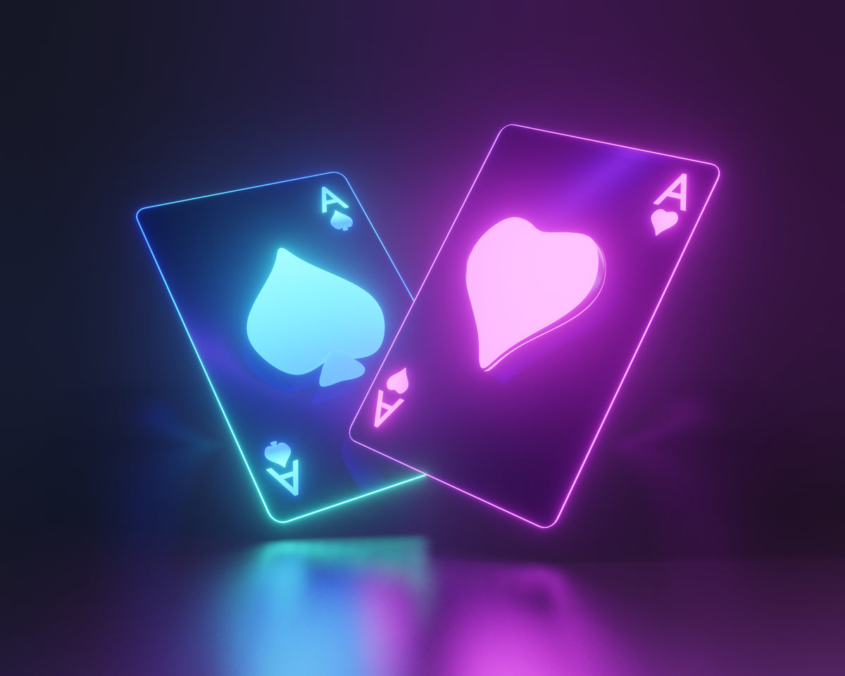 photo-wallpaper-two-ace-cards-glowing-in-turquoise-and-pink-neon-light
