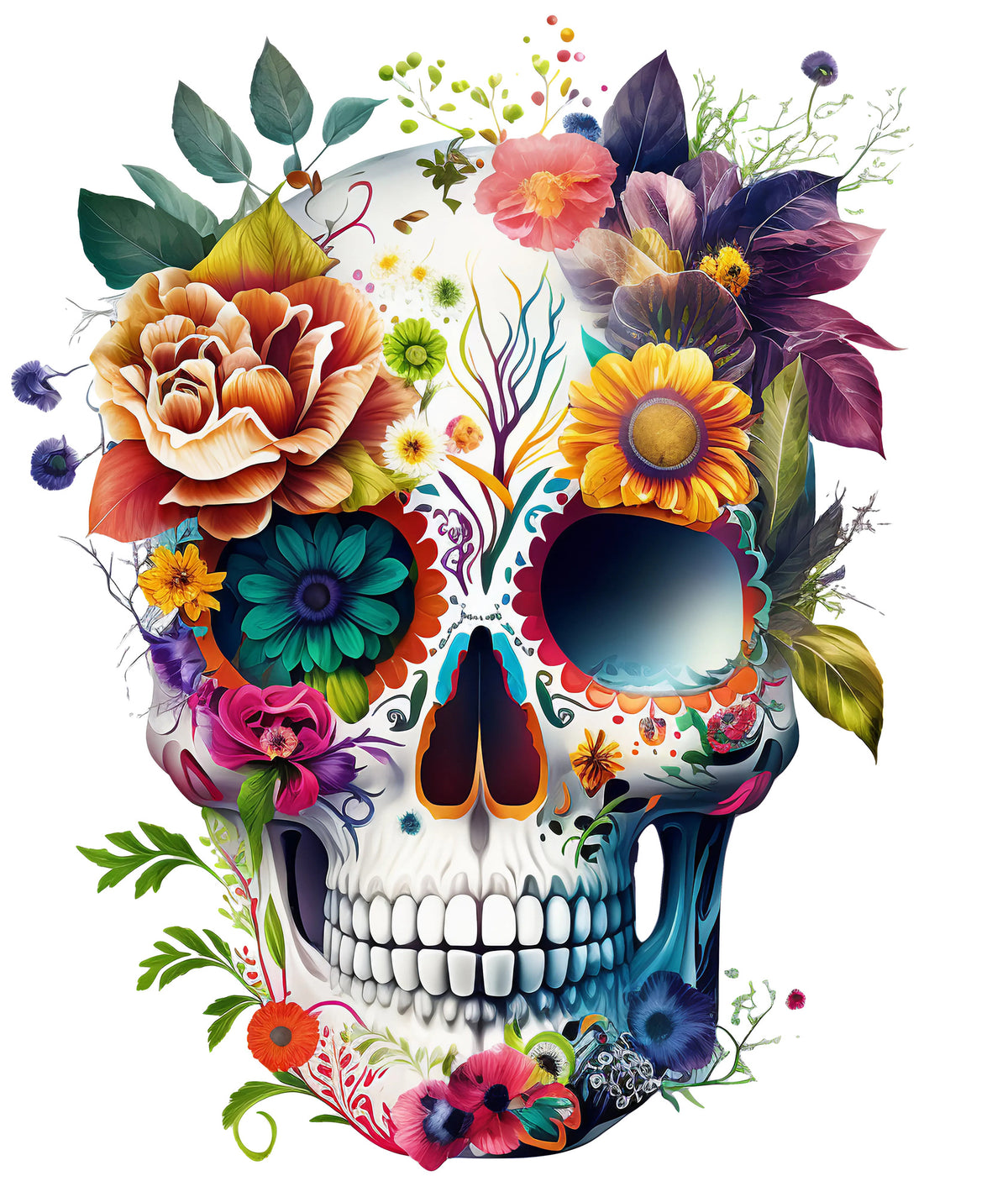 photo-wallpaper-skull-with-flowers-isolated-ai-art