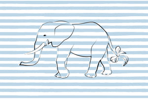 photo-wallpaper-striped-elephant-with-bow