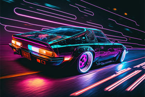 photo-wallpaper-sports-car-in-neon-glow-with-light-trails-on-a-night-road