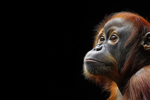 photo-wallpaper-young-orangutan-in-profile-against-deep-black