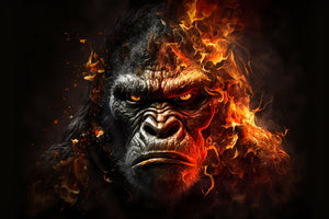 photo-wallpaper-a-portrait-of-a-gorilla-made-of-fire-and-smoke