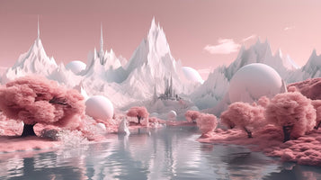 photo-wallpaper-dreamy-surreal-fantasy-landscape-pastel-pink-generative-ai