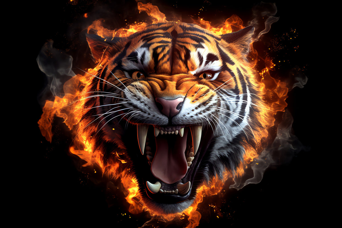 photo-wallpaper-roaring-tiger-wreathed-in-blazing-flames-against-deep-black