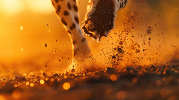 photo-wallpaper-cheetah-paw-kicking-up-dust-in-golden-backlight