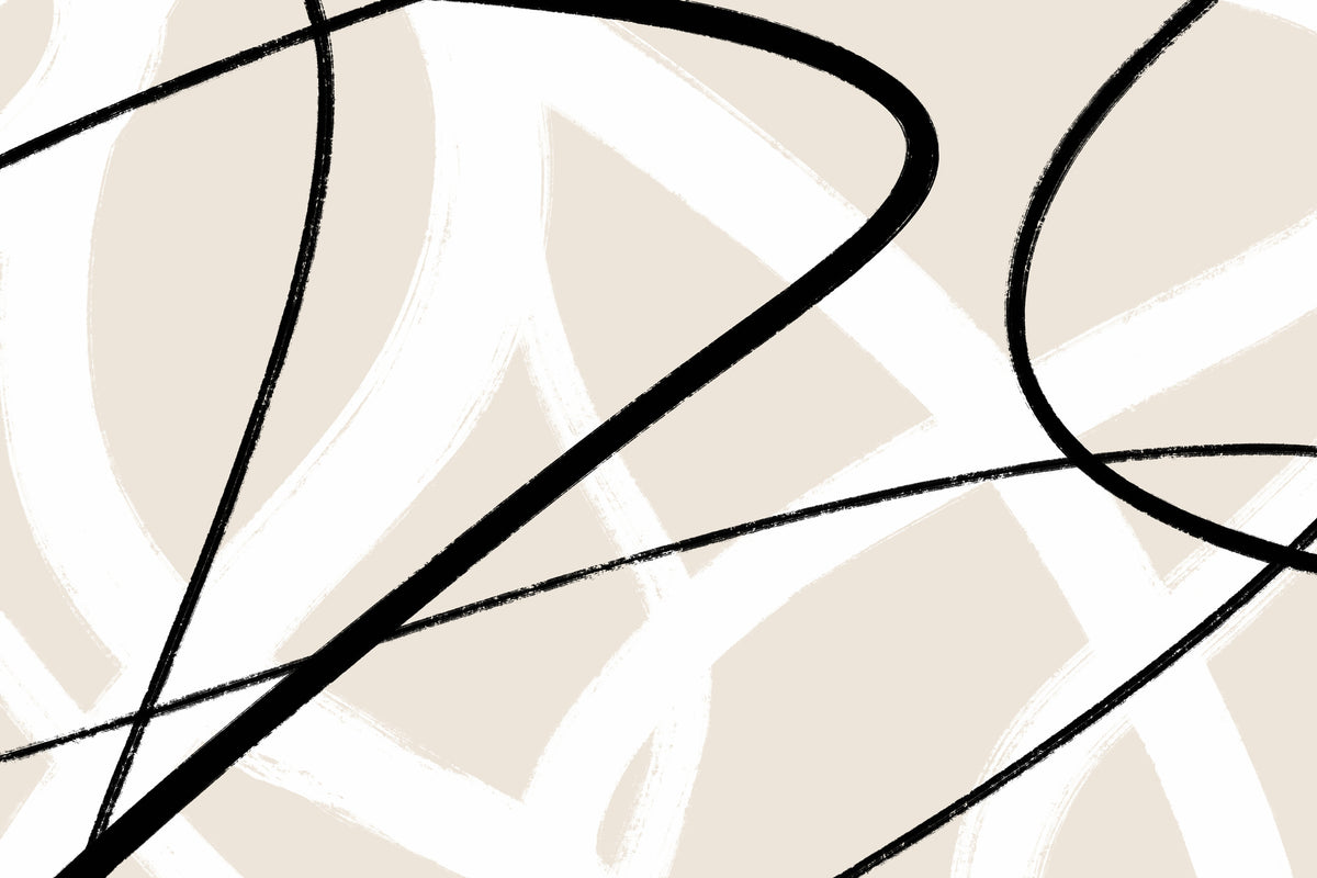 photo-wallpaper-black-lines-on-a-neutral-beige-background