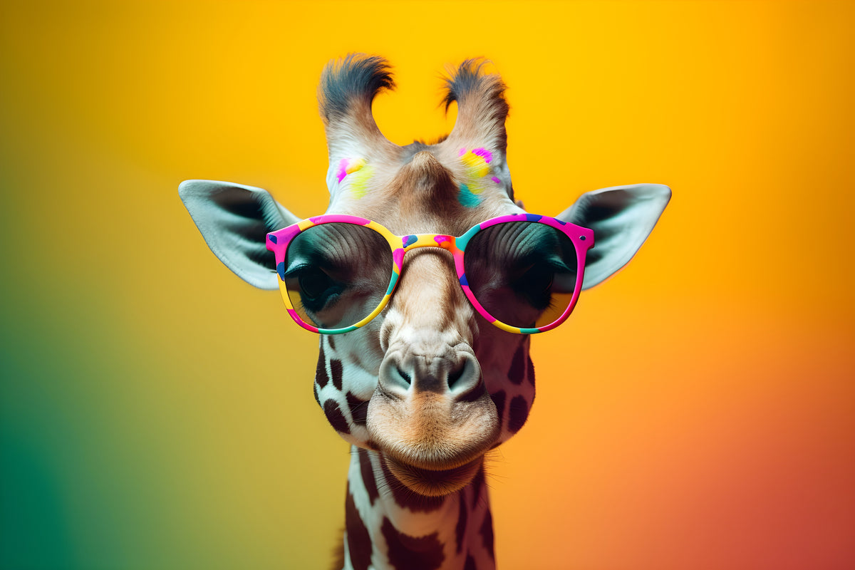 photo-wallpaper-giraffe-in-bright-sunglasses-against-a-vivid-yellow-backdrop