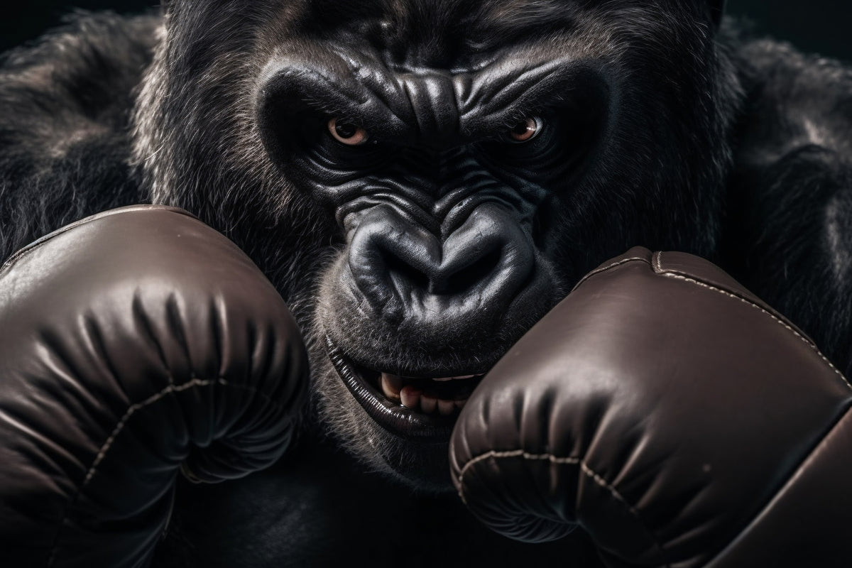 photo-wallpaper-gorilla-in-boxing-gloves-with-guard-raised-in-deep-shadow