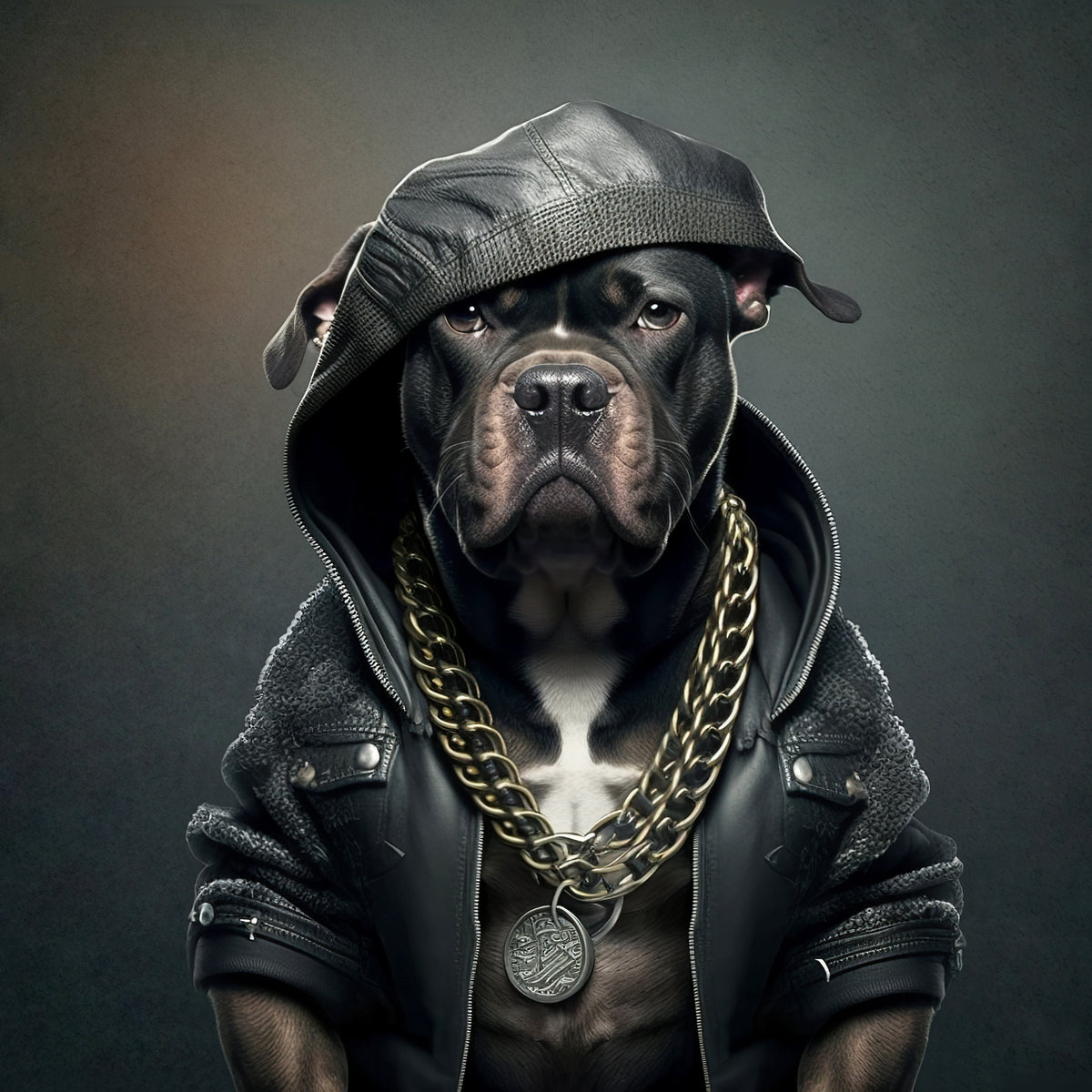 photo-wallpaper-bulldog-in-a-black-leather-jacket-with-a-heavy-gold-chain