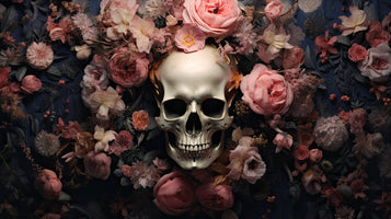 photo-wallpaper-beautiful-halloween-skull-decorated-peonies-roses-flowers