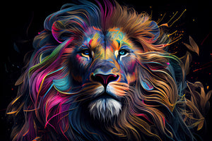 photo-wallpaper-colorful-lion-to-print-on-t-shirt