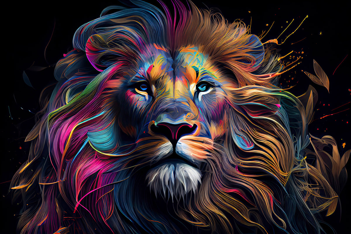 photo-wallpaper-colorful-lion-to-print-on-t-shirt
