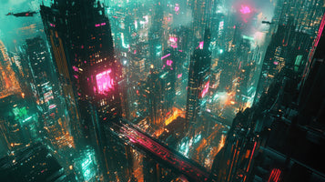 photo-wallpaper-neon-city-at-night-with-skyscrapers-in-teal-and-pink