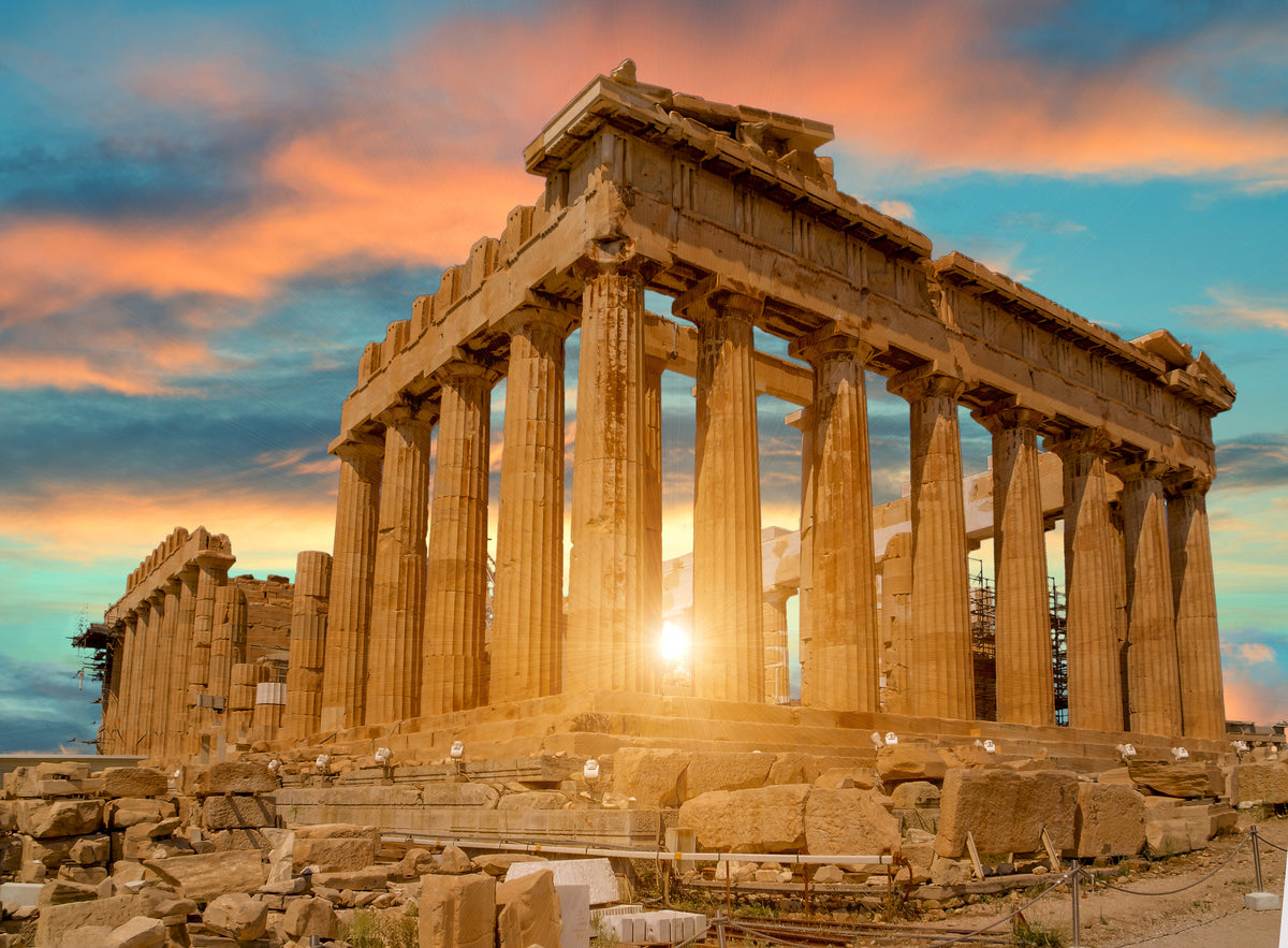photo-wallpaper-parthenon-athens-greece-sun-beams-and-sunset-colors