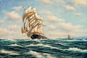 photo-wallpaper-sailing-ship-at-sea-oil-painting-picture
