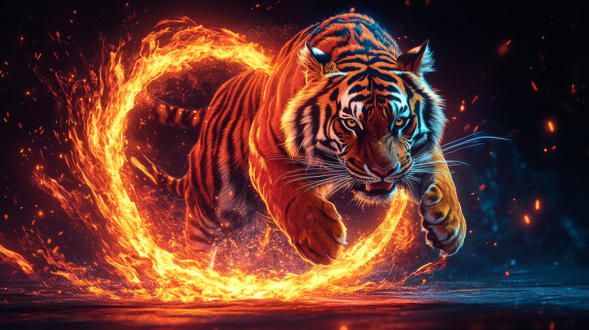 photo-wallpaper-tiger-leaping-through-a-ring-of-fire-amid-glowing-sparks