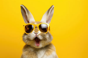 photo-wallpaper-cool-easter-bunny-with-sunglasses-in-front-of-a-yellow-background-wall