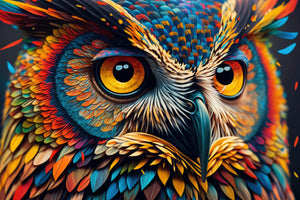 photo-wallpaper-abstract-animal-owl-portrait-with-colorful-double-exposure-paint-with-generative-ai-3