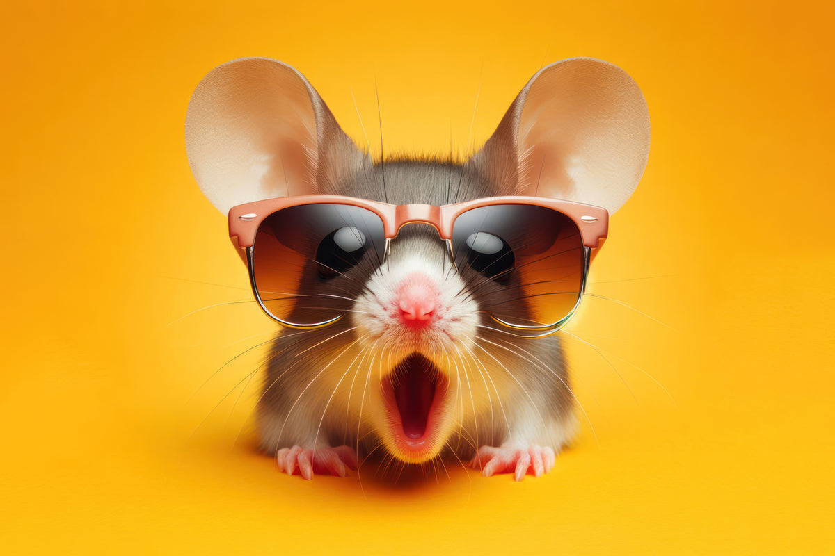 photo-wallpaper-surprised-photo-mouse-wearing-sunglasses-isolated-on-yellow-background