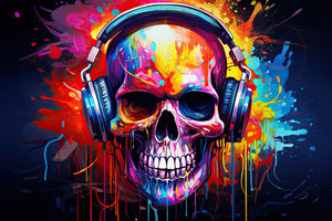 photo-wallpaper-skull-with-headphones-colorful-splashes-colorful-art-wallpaper-skull-with-headphones