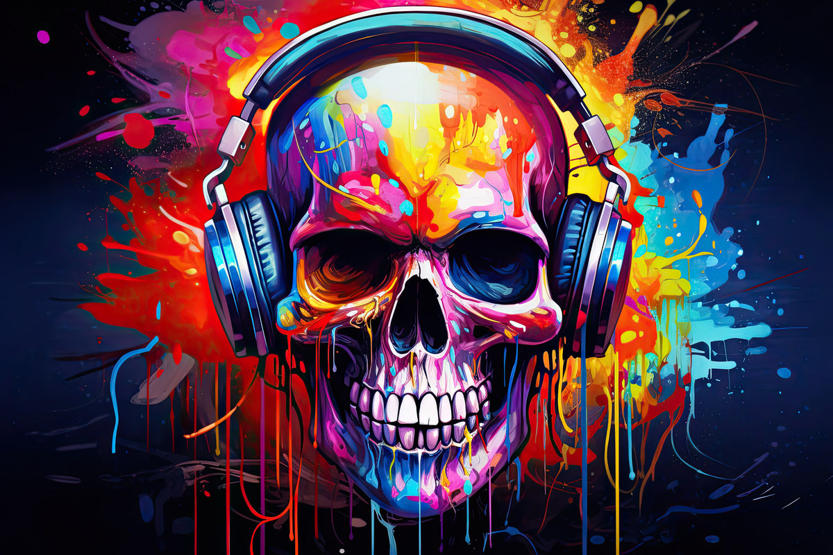 photo-wallpaper-skull-with-headphones-colorful-splashes-colorful-art-wallpaper-skull-with-headphones