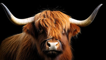 photo-wallpaper-highland-cow-with-sweeping-horns-against-deep-black