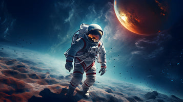photo-wallpaper-spaceman-or-astronaut-on-the-surface-of-moon-ai-generated-2