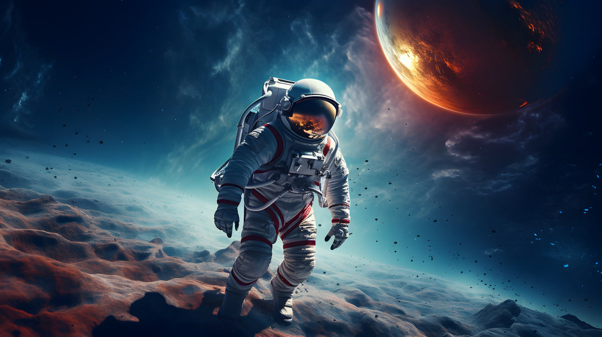 photo-wallpaper-spaceman-or-astronaut-on-the-surface-of-moon-ai-generated-2