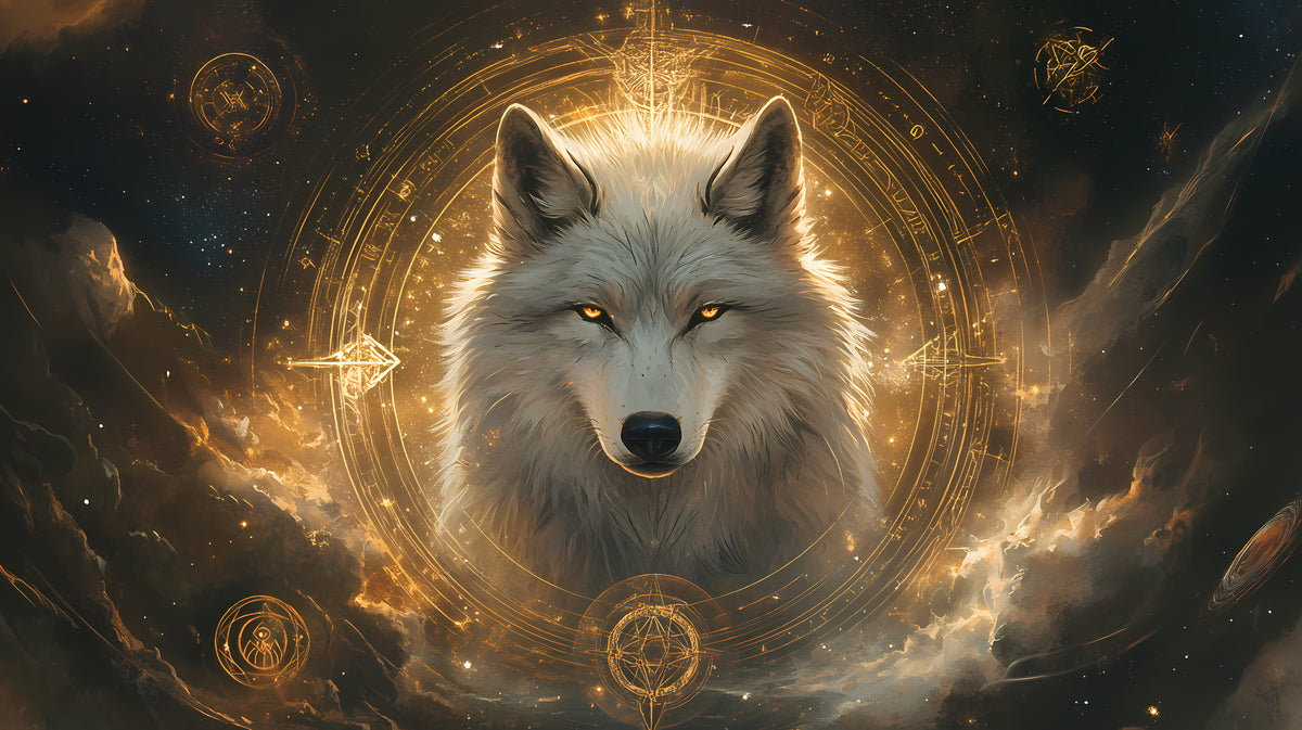 photo-wallpaper-white-wolf-within-a-golden-star-circle-and-mystic-symbols