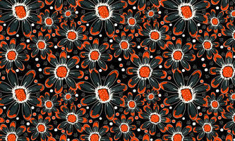 photo-wallpaper-vibrant-black-orange-blooms