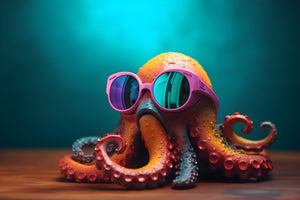 photo-wallpaper-octopus-in-pink-sunglasses-against-turquoise