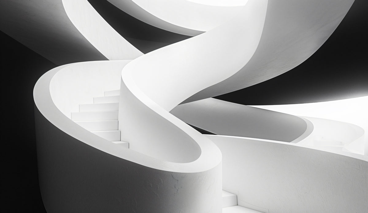 photo-wallpaper-white-spiral-staircase-in-stark-light-and-deep-shadow