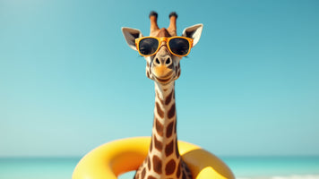 photo-wallpaper-giraffe-in-yellow-sunglasses-with-a-swim-ring-by-a-turquoise-sea