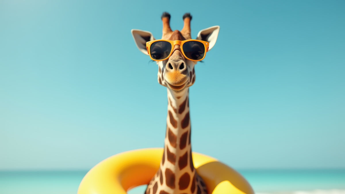 photo-wallpaper-giraffe-in-yellow-sunglasses-with-a-swim-ring-by-a-turquoise-sea