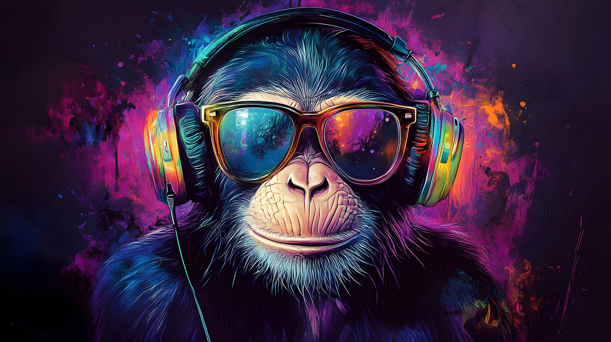 photo-wallpaper-cool-monkey-with-headphones-and-sunglasses