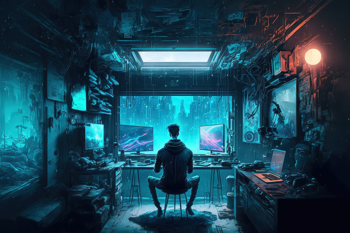 photo-wallpaper-futuristic-guy-room-in-cyberpunk-dystopia-concept-art-illustration
