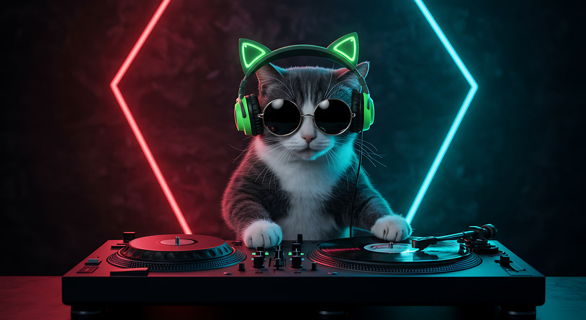 photo-wallpaper-cool-cat-dj-a-feline-music-maestro