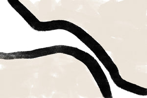 photo-wallpaper-black-curves-on-a-textured-beige-background