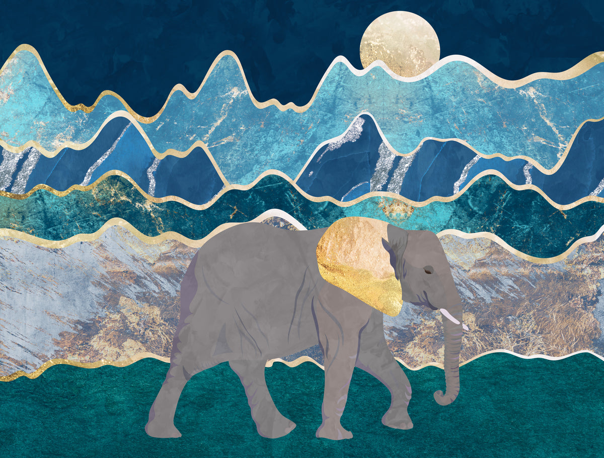 photo-wallpaper-golden-elephant-mountains