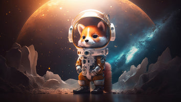 photo-wallpaper-fox-in-a-spacesuit-on-an-alien-planet-before-a-glowing-galaxy