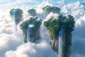 photo-wallpaper-floating-forest-islands-with-waterfalls-above-a-sea-of-clouds