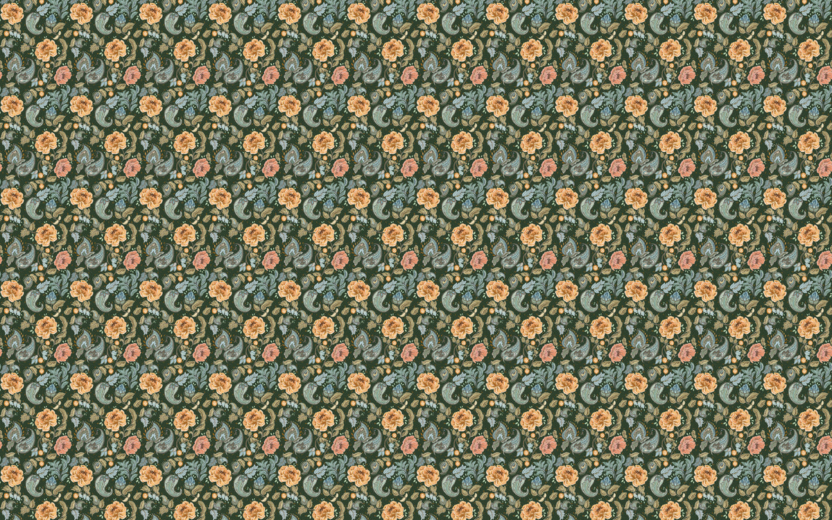 photo-wallpaper-dark-vintage-floral-pattern