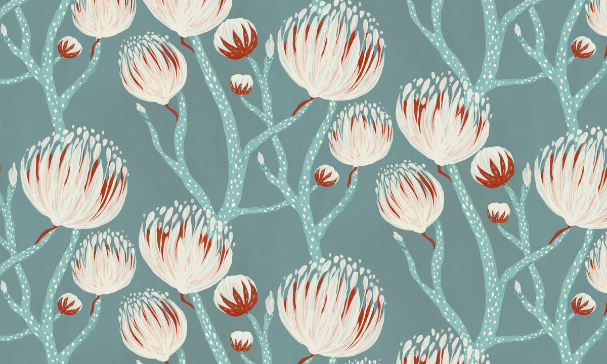 photo-wallpaper-teal-botanical-flower-pattern