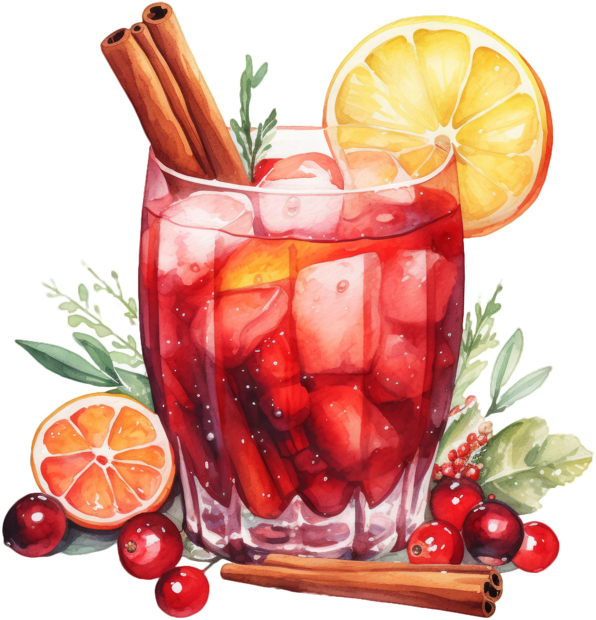 photo-wallpaper-red-winter-cocktail-with-cranberries-and-cinnamon-in-soft-watercolour