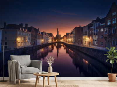photo-wallpaper-sunset-in-brugge